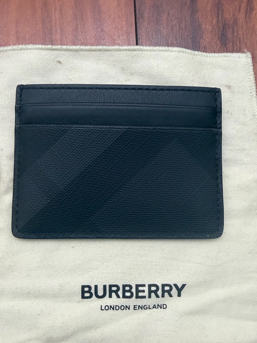 Burberry Black Leather Slim Card Case